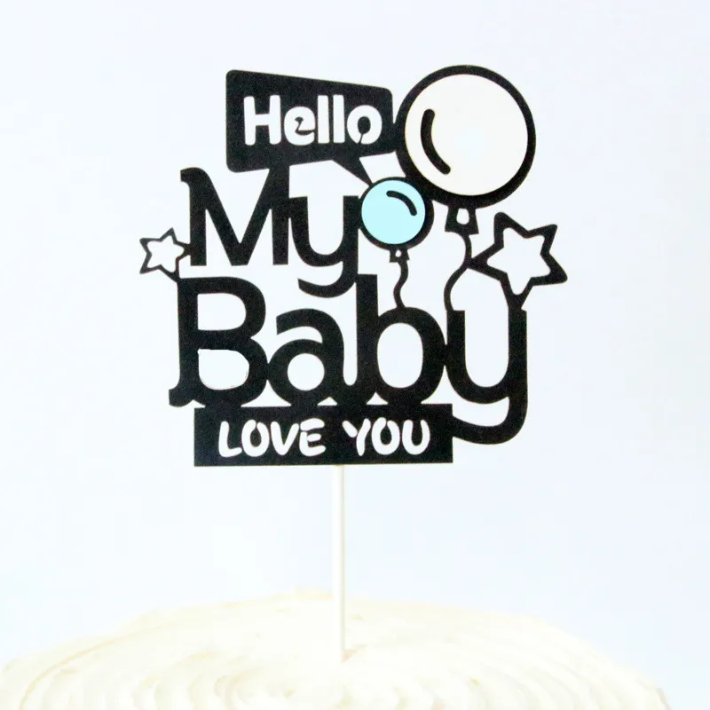 CT-517-BabyBlue Топпер для торта «С Днем Рождения» флаг баннер кекс топперы первый день рождения украшения для детской вечеринки украшения торта - Цвет: CT-517-BabyBlue