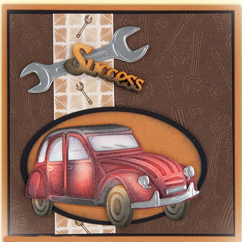 

Car Metal Cutting Die Silver Paper Card Album Photo Making Handicraft Scrapbooking Template Embossing Handmade Decoration