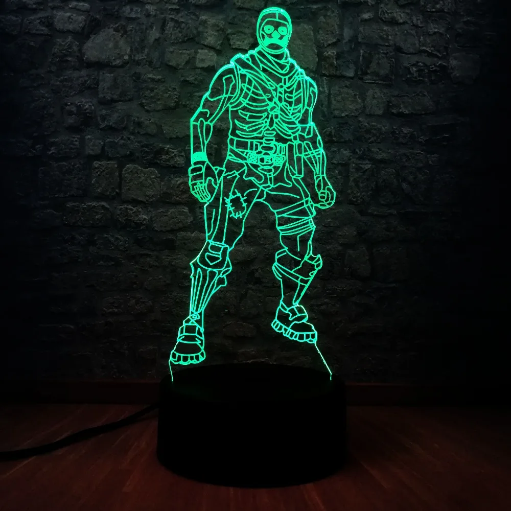 Новый Череп Trooper 3D светодиодный Ночник светильник фигурка крутой персонаж игры
