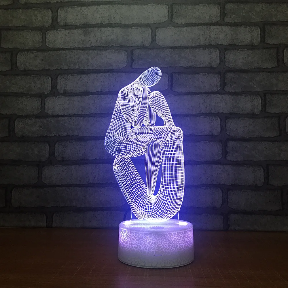 Оптовая продажа новый необычный сенсорный 3d ночник Diy Usb штекер креативный