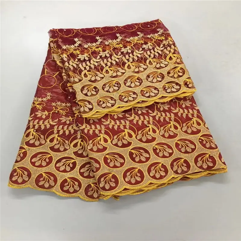 tulle lace fabric bazin brode getzner riche high quality embroidered-blouses woman scarf for dress7yard/lotHLB- | Дом и сад