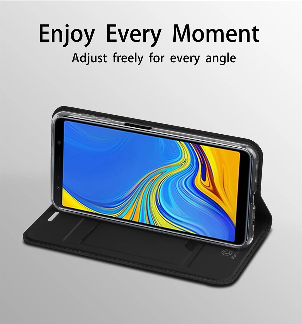 Для samsung Galaxy A7 (2018) A750F случае DZGOGO Роскошные Стенд флип кожи Touch кожаный чехол для
