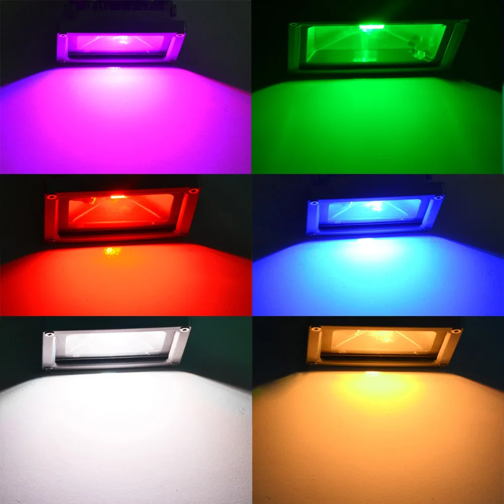 

10W RGB+24Keys Controller LED Floodlight Outdoor Landscape Project Lighting 85~265V With Plug Warranty 2 Years