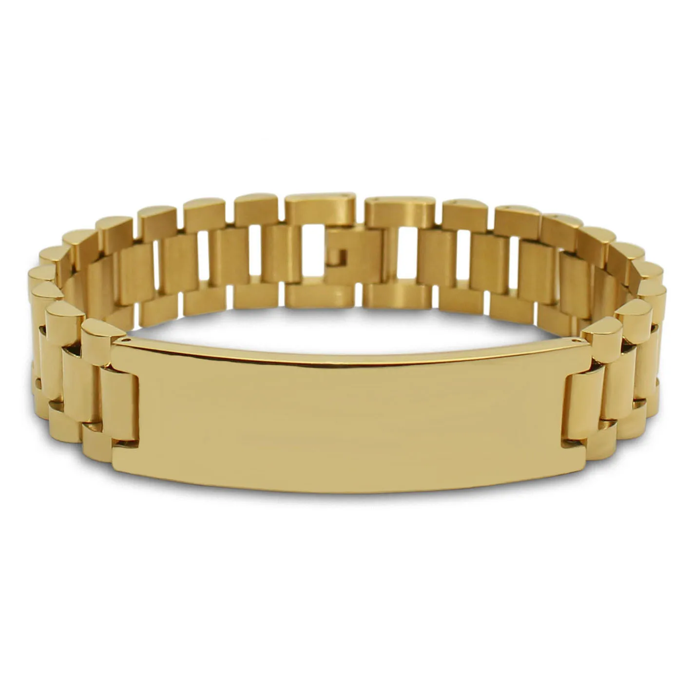 Gold Plated Персонализированные пользовательские мужские браслеты для моего сына смелость не базанс Любовь Мама гравированные надписи браслеты мужские s нарукавная повязка подарок - Окраска металла: Gold Plated