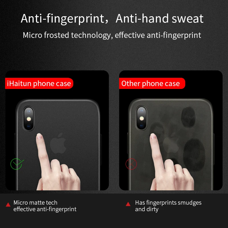IHaitun Роскошный тонкий мягкий с краями чехол на айфон 10 XS MAX XR X матовый защитный