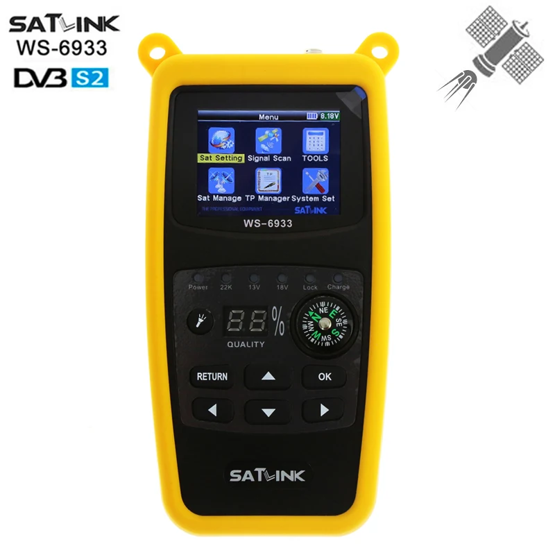 [Натуральная] Satlink WS 6933 2 1 дюймов ЖК дисплей Дисплей dvb s/s2 Цифровой спутниковый Finder