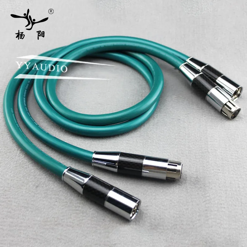 YYAUDIO 1 пара ортофон Hifi XLR кабель чистый OCC аудио с высококачественным углеродным