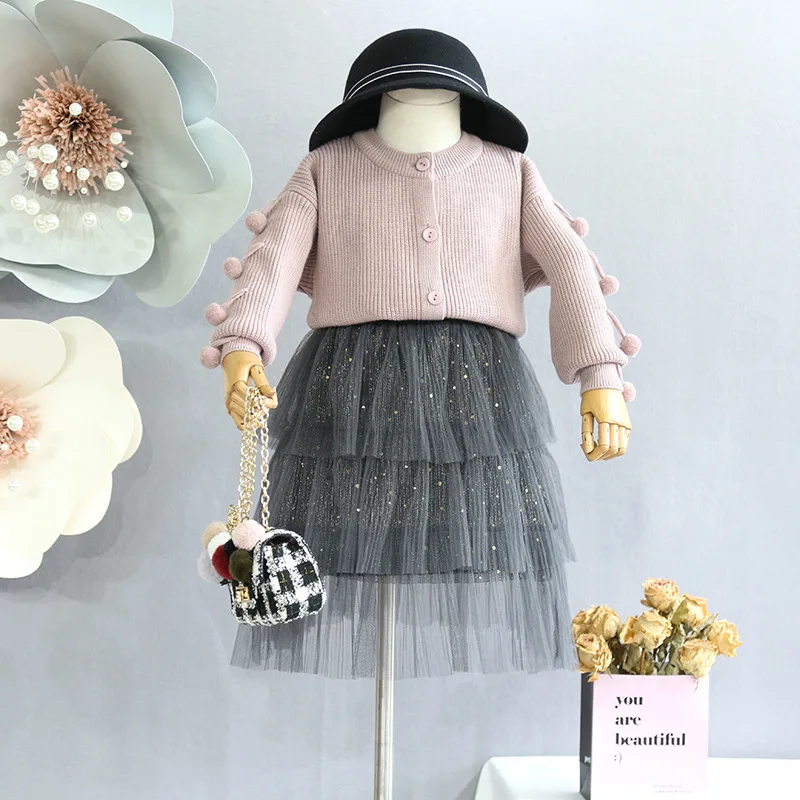 Детская одежда свитер 2018 осенний Новый вязаный кардиган для девочек шерстяной с