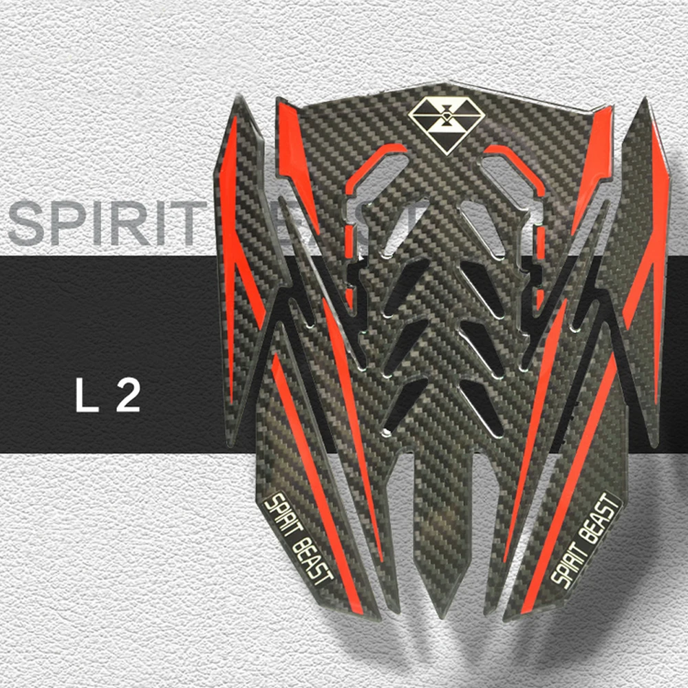 Наклейка на мотоцикл SPIRIT BEAST отражающая углеродная 3d наклейка бензобак для