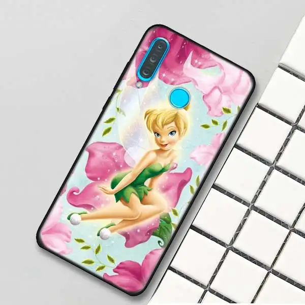 Черный силиконовый чехол для huawei P30 P20 P10 mate 20 10 Nova 5 5i Lite Pro P Smart+ Z Shell Tinkers Bell Tinkerbell