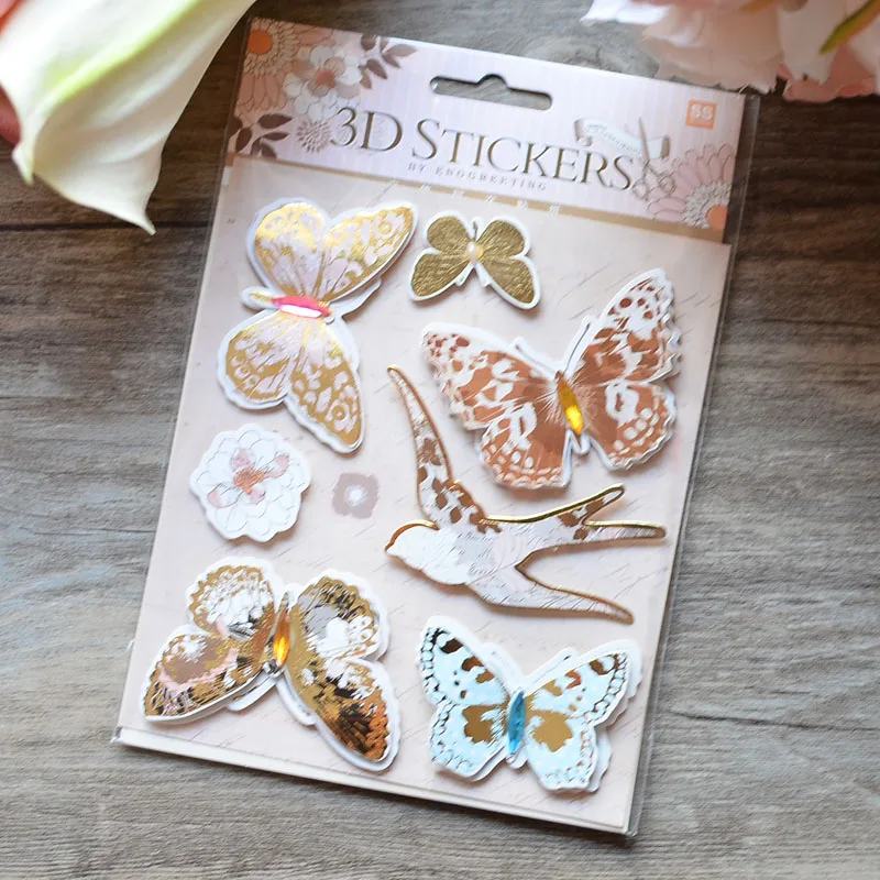 2016 Модные Винтажные европейские свадебные клейкие 3D наклейки для DIY