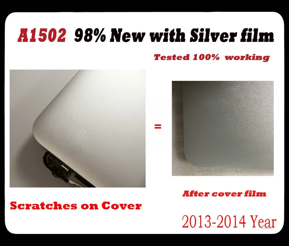 Оригинал 98% Новый с крышкой пленка для macbook pro retina A1502 ЖК-экран в сборе светодиодный
