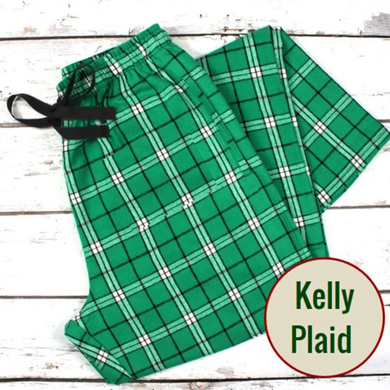 Женские клетчатые брюки La MaxZa свободные повседневные зеленого и красного цвета