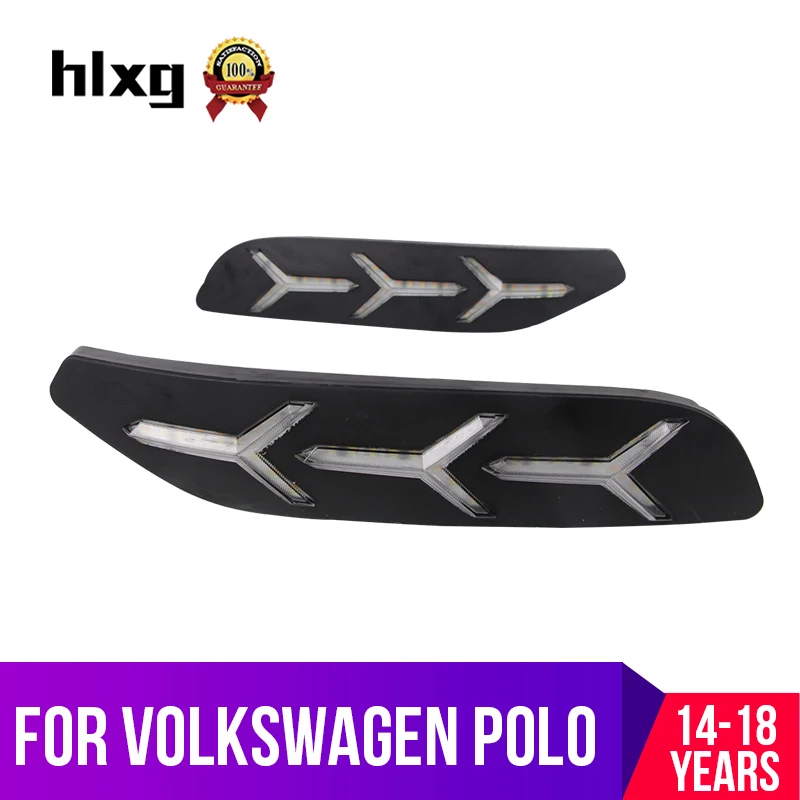 Дневные ходовые огни DRL светодиодный для Volkswagen polo 2014 2015 2016 2017 2018 белый