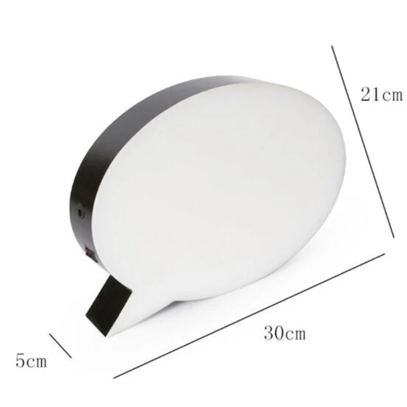 Светодиодная световая коробка для письма с почерком и надписью в форме пузырьков