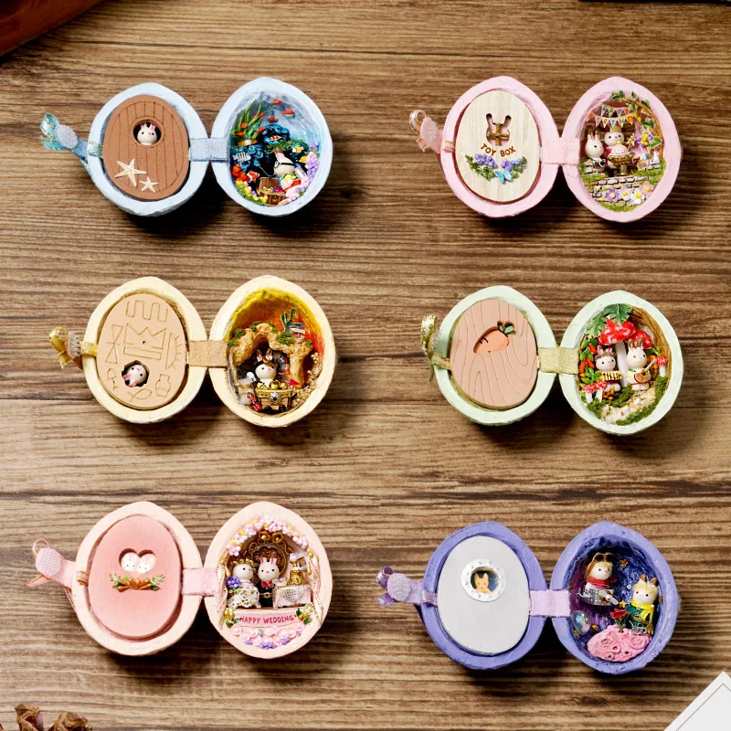 DIY кукольный домик игрушки мебель 3D деревянная коробка театр миниатюрный дневник