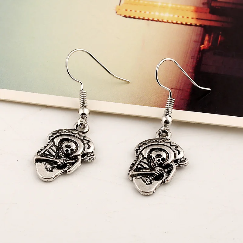 Женские винтажные серьги гитары в стиле панк|earrings vintage|guitar earringsboho earrings silver |