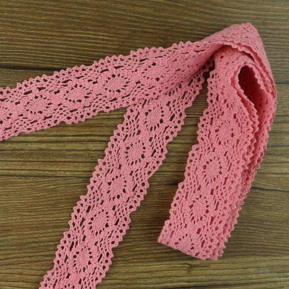Лидер продаж цветной хлопковый рулон кружевной ленты вязаная клейкая лента