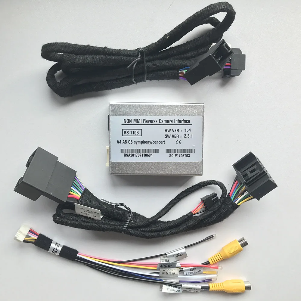 

Free Car Backup Camera And Front Camera Insert In Video Interface Kit For Audi Q5 2010 Radio Symphony With Parking Guidelines