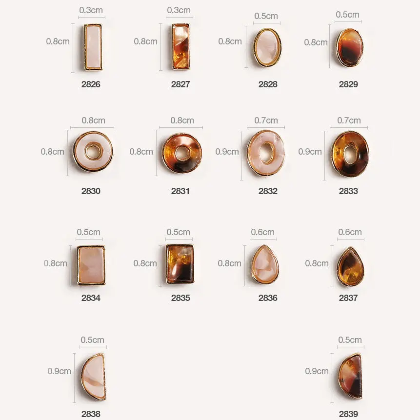 New 10pcs natural amber rhinestone metal nail art jewelry Japanese alloy nail art DIY decoration shining diamond nail accessory