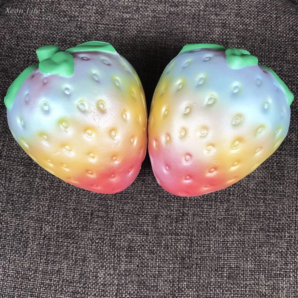 1 шт. Радуга клубника Squishy Super Jumbo Ароматические замедлить рост Редкие забавная