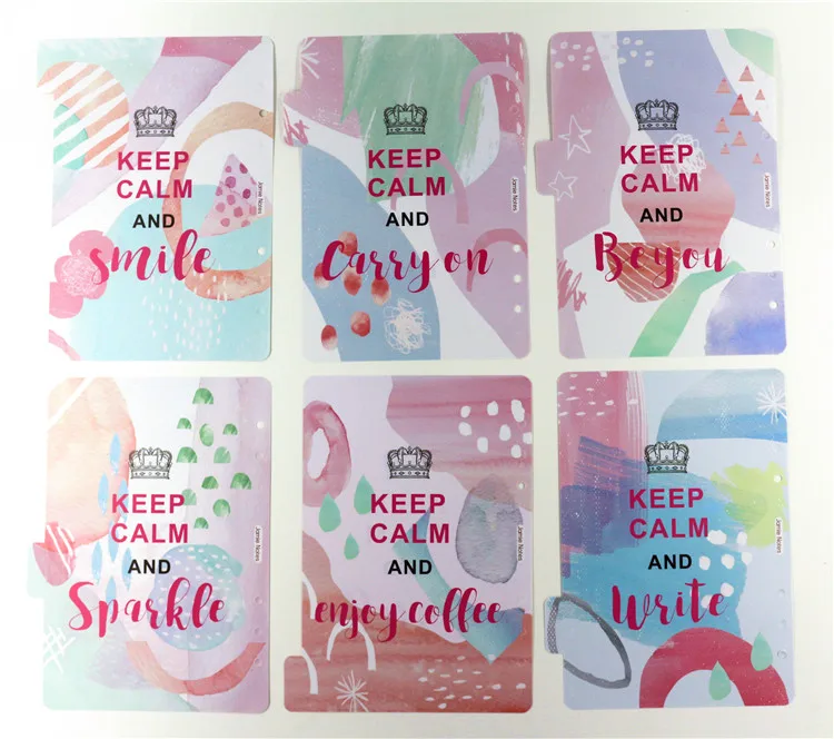 Jamie Notes Fantasy Keep Calm Series A5A6 планировщик разделители для Filofax спиральный блокнот указатель страниц аксессуары канцелярский магазин