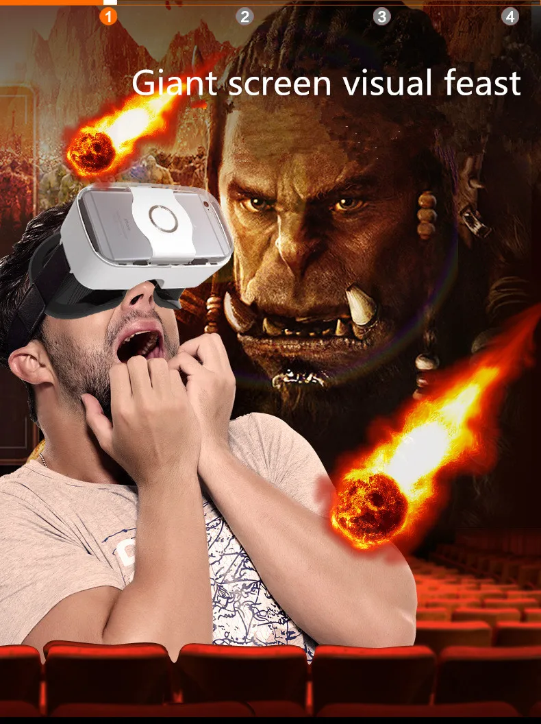 VRSHINECON KKLE Очки виртуальной реальности 3D VR с гарнитурой Googles картонный шлем коробка