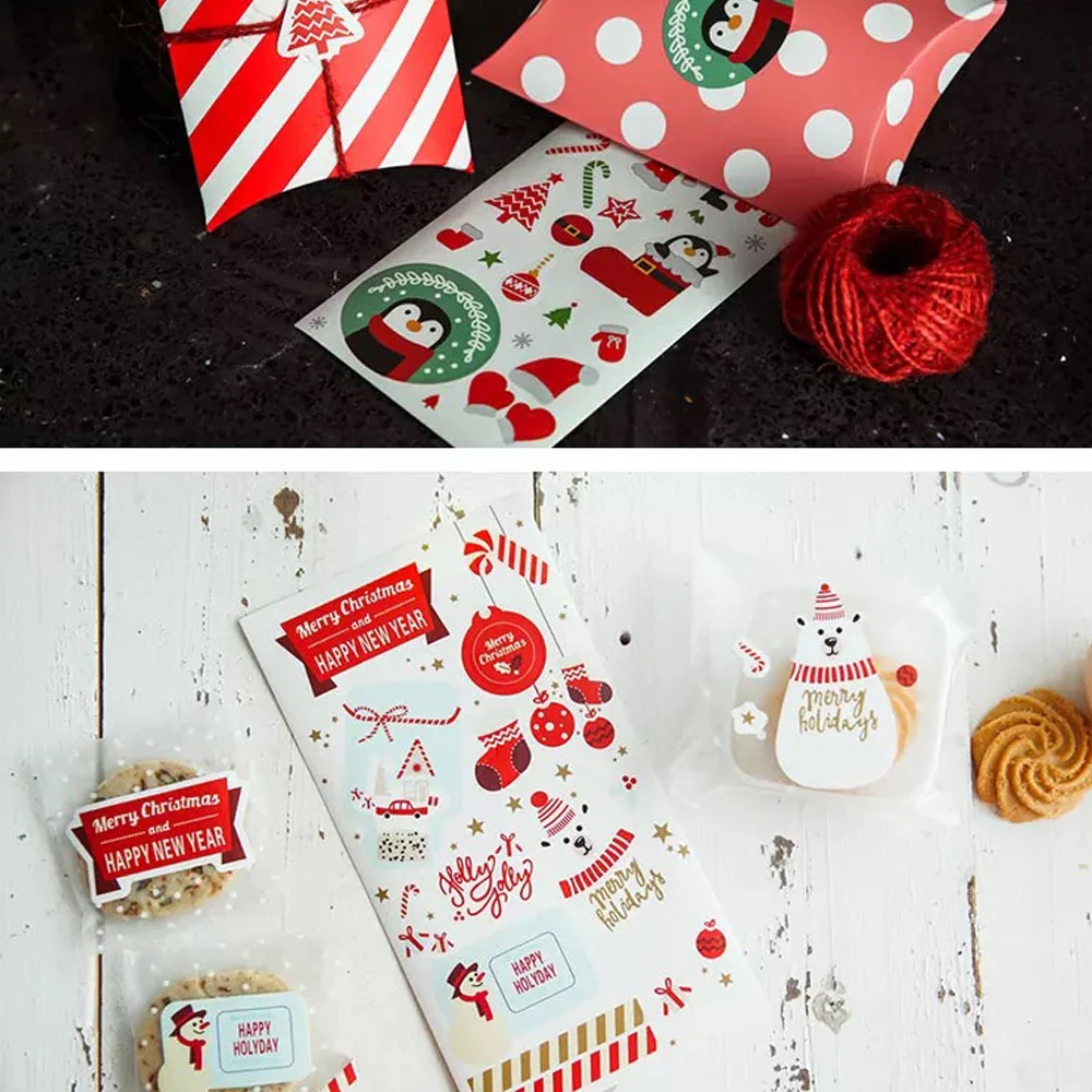 10 листов sonw man penguin polar bear merry Christmas бумажные наклейки этикетки как Скрапбукинг