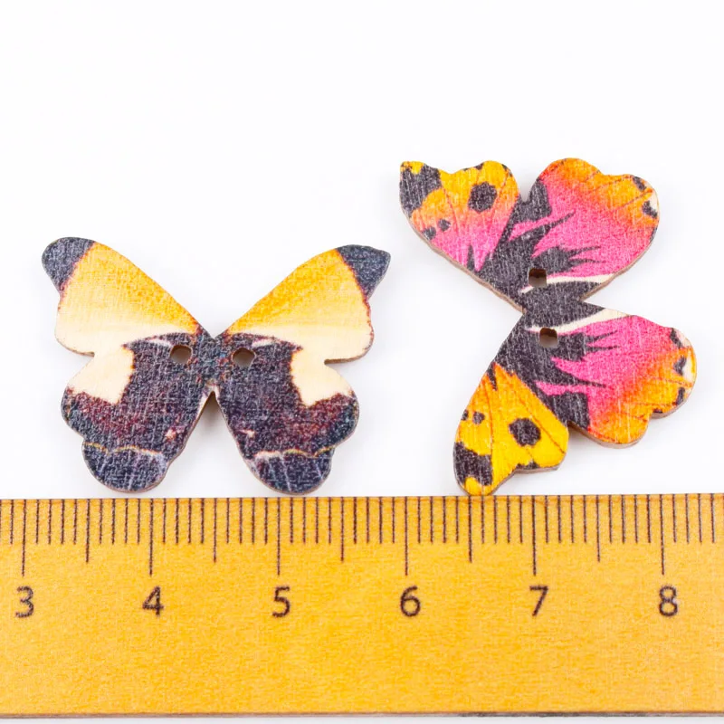 Фотообои с двумя отверстиями и пуговицами в форме бабочки размеры 28x20 мм 30