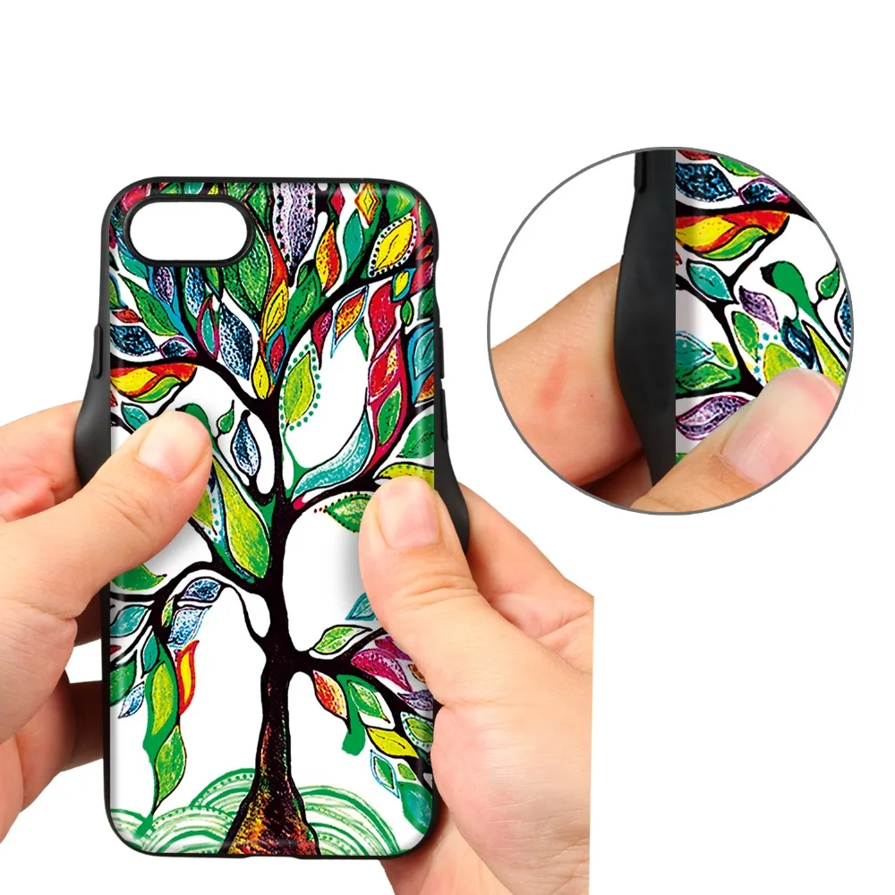 Maze for iPhone 7 Painted Phone Case Beautiful Big Tree A Vibrant with Colorful Leaves Pattern Protective Shell | Мобильные телефоны