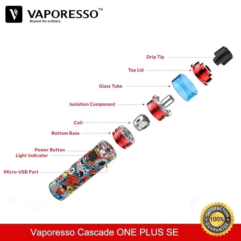 Набор электронных сигарет Vaporesso Cascade One Plus SE Kit 6 5 мл колба Vaper 3000 испаритель mAh с GT