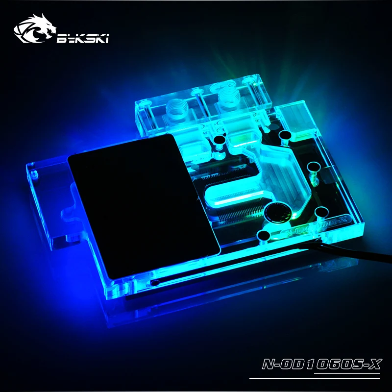 Bykski N OD1060S X VGA полное покрытие блок водяного охлаждения со светодиодной