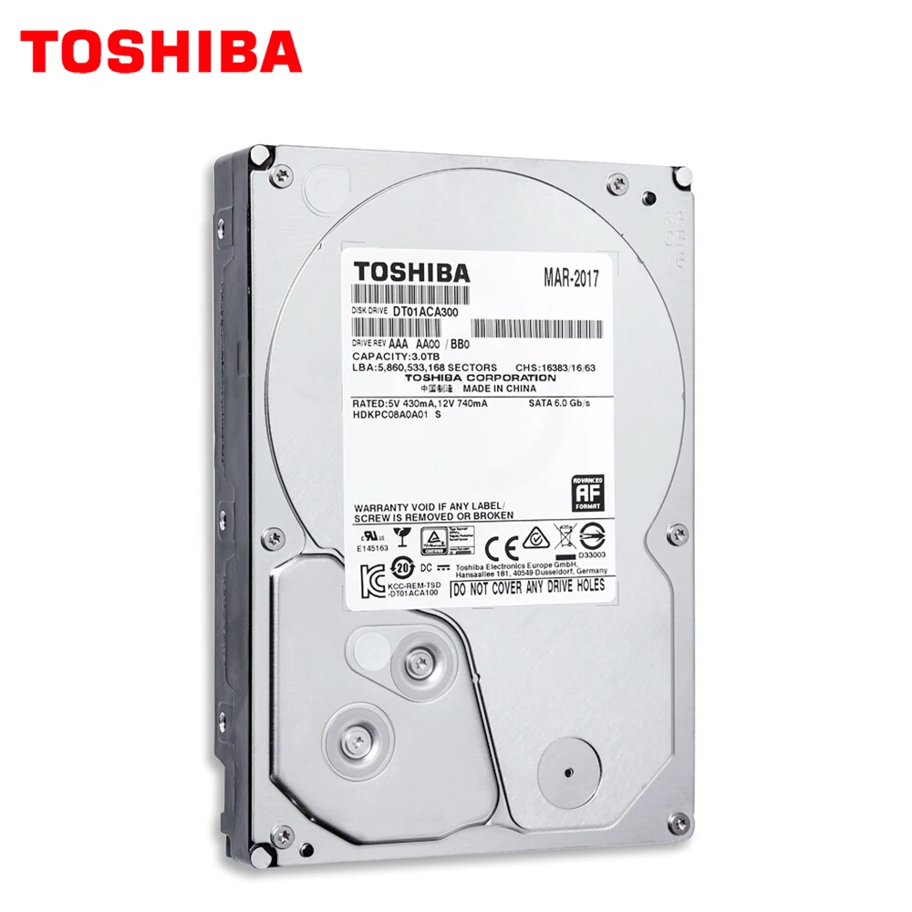 Жесткий Диск Toshiba SATA 6 0 внутренний жесткий диск для камеры видеонаблюдения 3 ТБ HDD