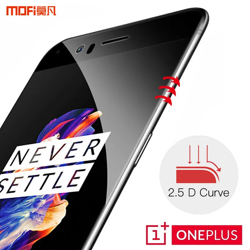 

Oneplus 5 glass oneplus 5 tempered screen protector 1+5 MOFi original oneplus5 safety film full cover 9H 2.5D black op5 glass