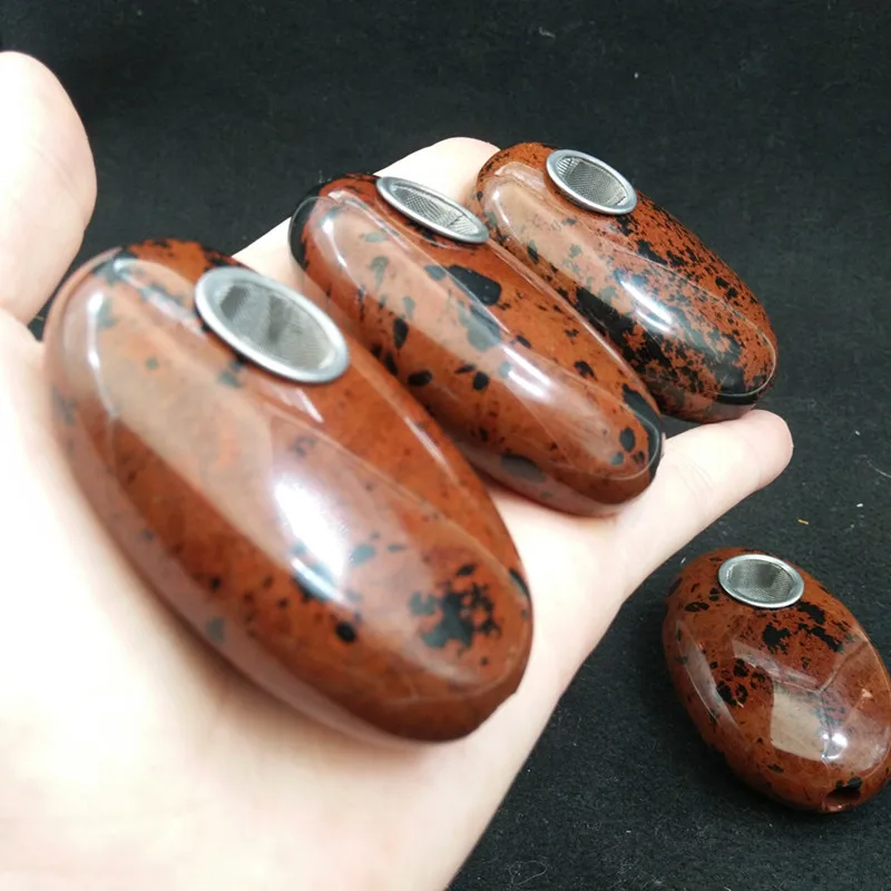 100% натуральные красные обсидиановые кварцевые кристаллы для курительной трубки