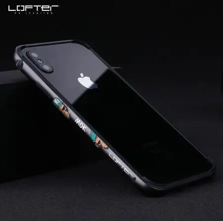 Lofter классный металлический бампер для телефона iPhone XS XR чехол s Max с мультяшным