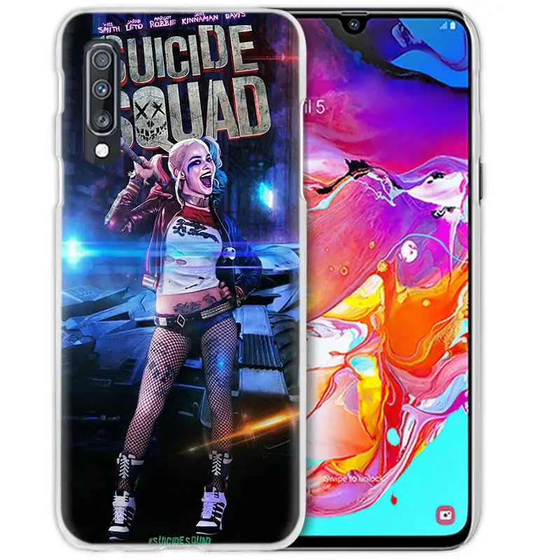 08 С принтами "отряд самоубийц", "чехол для samsung Galaxy A50 A70 A20e A40 A30 A20 A10 A8 A6 плюс A9 A7 жесткий прозрачный чехол из ПК для телефона в стиле «Джокер» Harley - Цвет: 08
