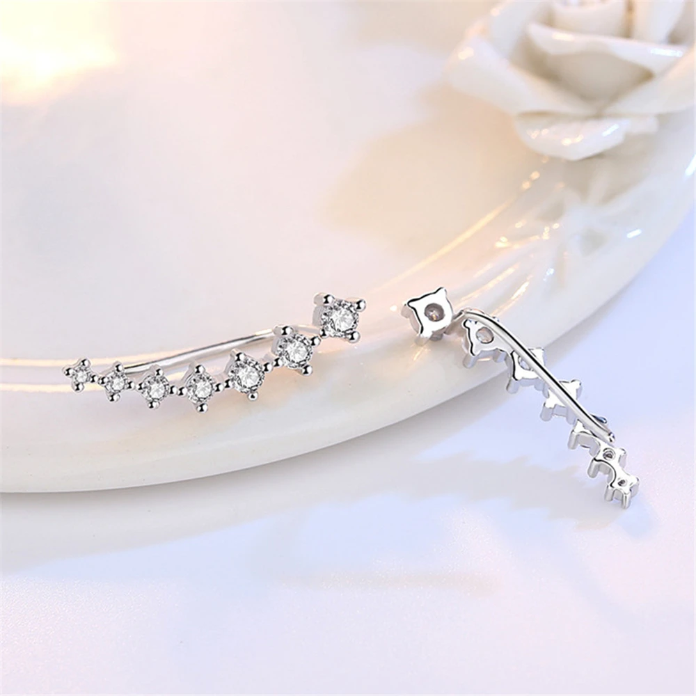 Женские серебряные серьги гвоздики с фианитом|silver stud earrings|brand earringsfashion earrings |