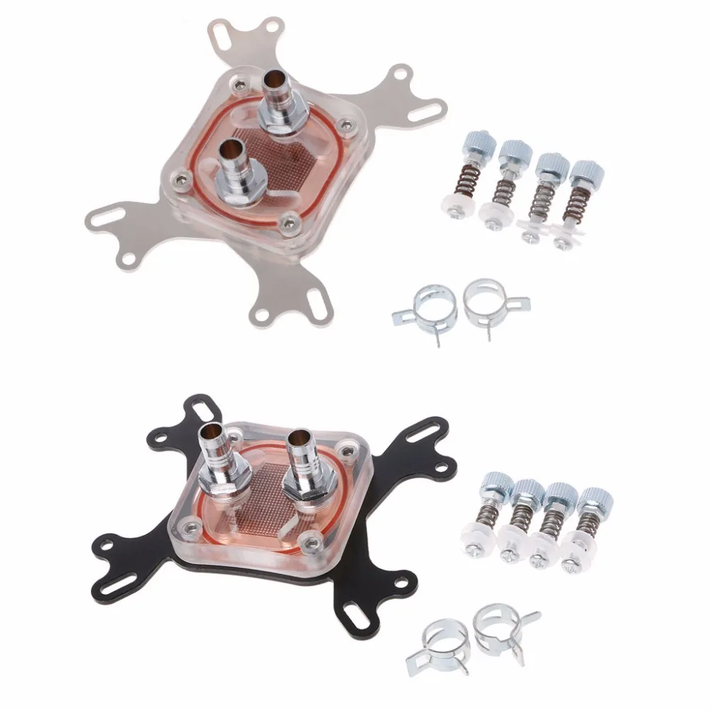 Водяной кулер для процессора AMD Intel с прозрачной крышкой 50 мм 1 комплект 2