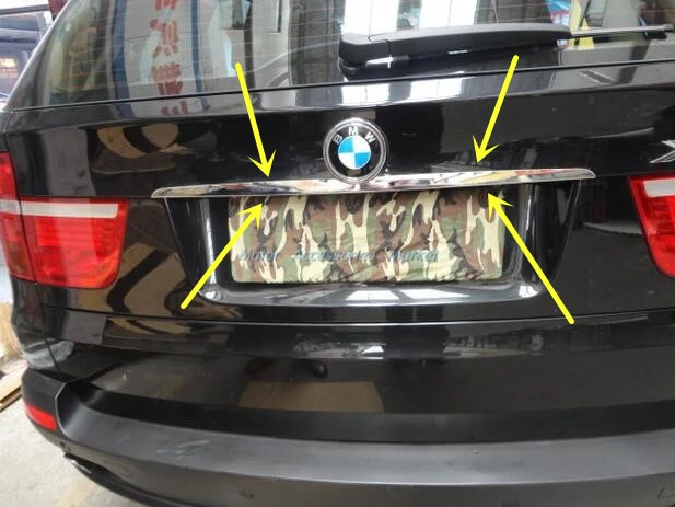 Новая хромированная крышка багажника из нержавеющей стали для BMW X5 E70 X6 E71 2008 2013|trunk