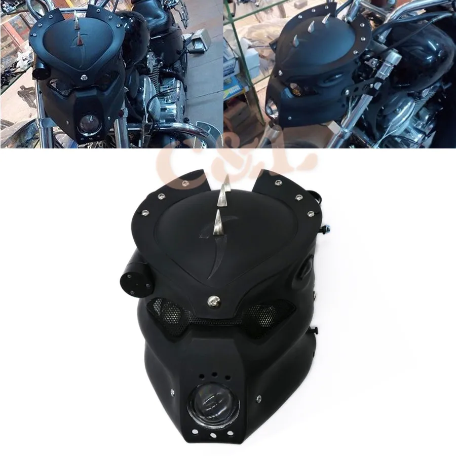 Черная светодиодная фара ZORBYZ для мотоцикла с креплением на кронштейн Honda Yamaha Kawasaki
