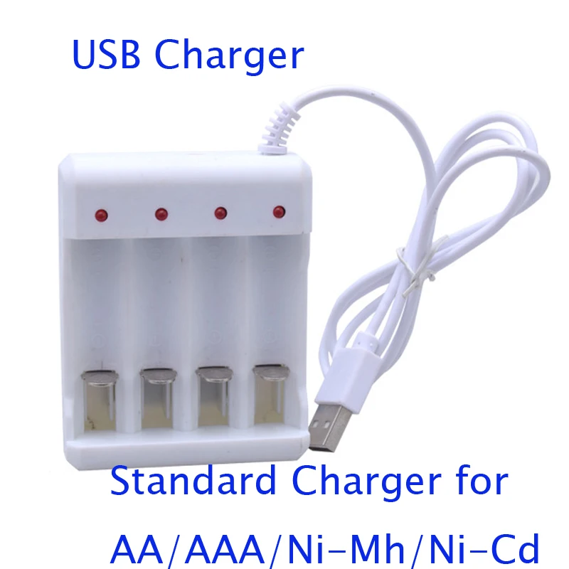 1 шт. USB стандартное зарядное устройство для 1-4 2 в ni-cd ni-MH AAA AA аккумуляторные