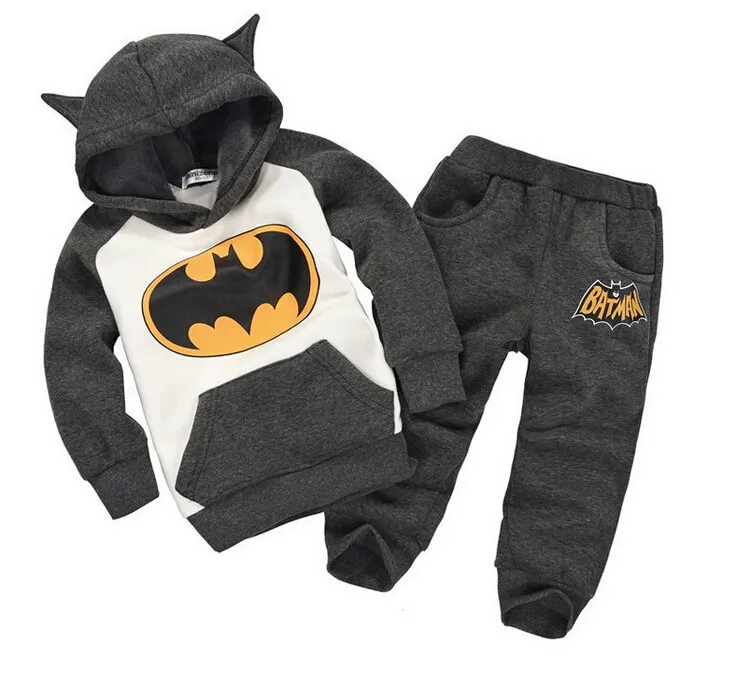 Dark gray Г. Модные комплекты одежды для маленьких мальчиков и девочек Осенняя детская одежда спортивные костюмы для маленьких мальчиков с Микки хлопковые толстовки+ брюки - Цвет: Dark gray