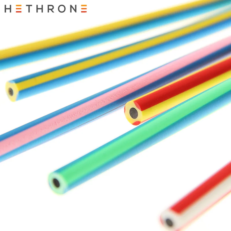 Hethrone 5PCS Colorful Magic Bendy Flexible Soft Pencil with Eraser pencils Curved Toy Pen Small Gift High Striped Soft Pencil
