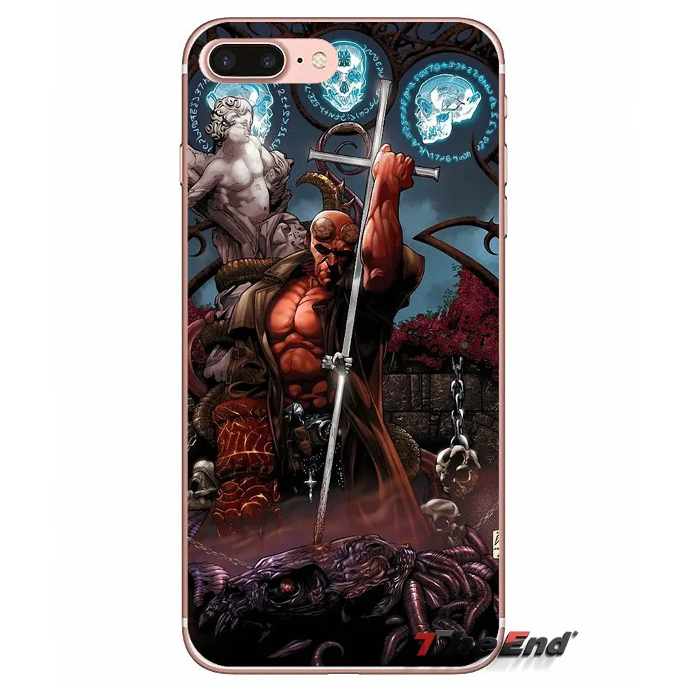 Мягкий чехол для iPhone X 4 4S 5 5S 5C SE 6 6S 7 8 Plus Samsung Galaxy J1 J3 J5 J7 A3 A5 2016 2017 Hellboy Hell Boy Comic