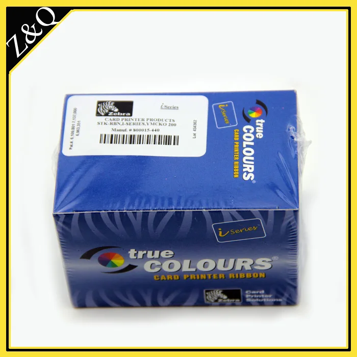 Лента для цветного принтера Zebra 800015 440 YMCKO zebra P330i|printer ribbon|ribbon p330icard printer ribbon |
