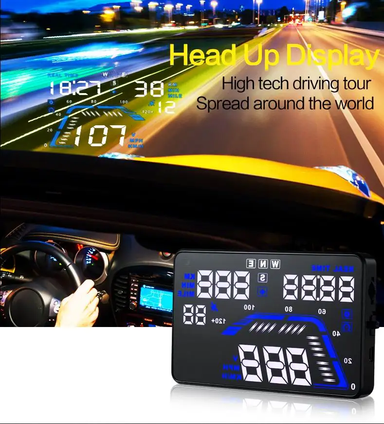 Многофункциональный 5,5 ''HUD Дисплей для toyota Camry Mark X Prius Corolla 86 C-HR Prado Viso yaris Fortuner Highlander RAV4