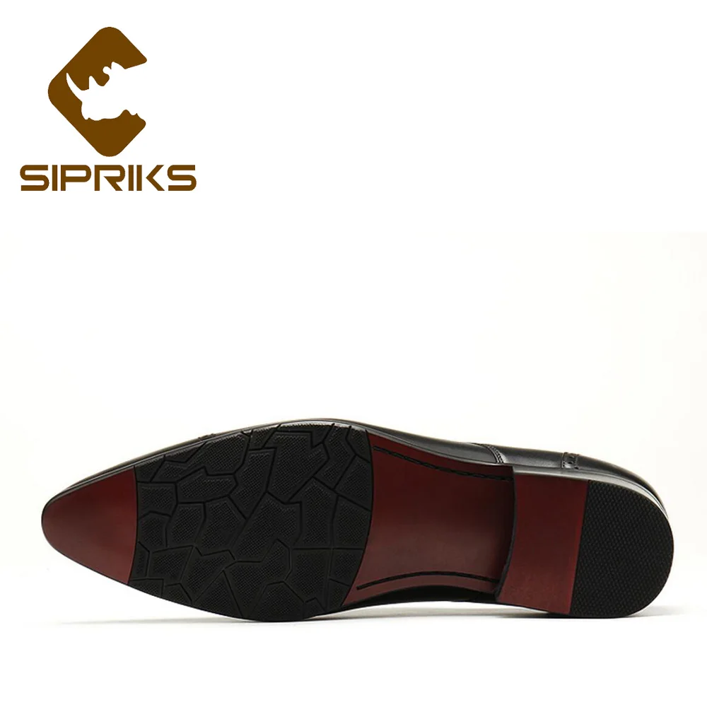 Sipriks итальянские мужские Кожаные броги винтажные черные на шнуровке