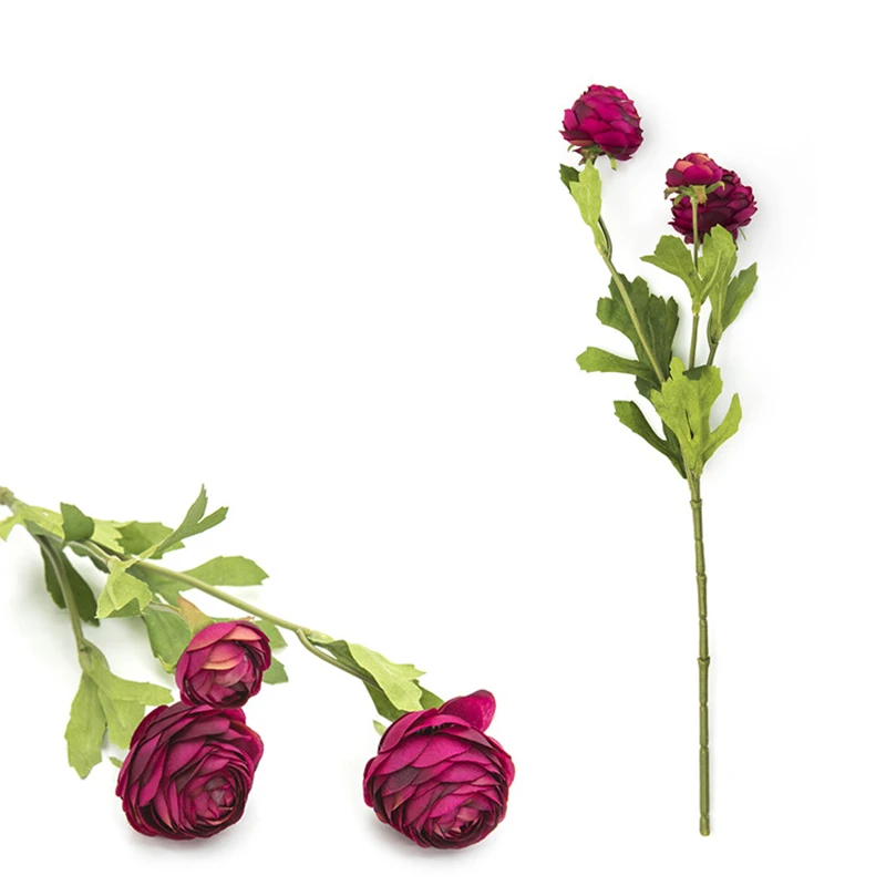 Искусственные цветы с 3 головками 1 шт. шелковые для дома вечерние Весенние