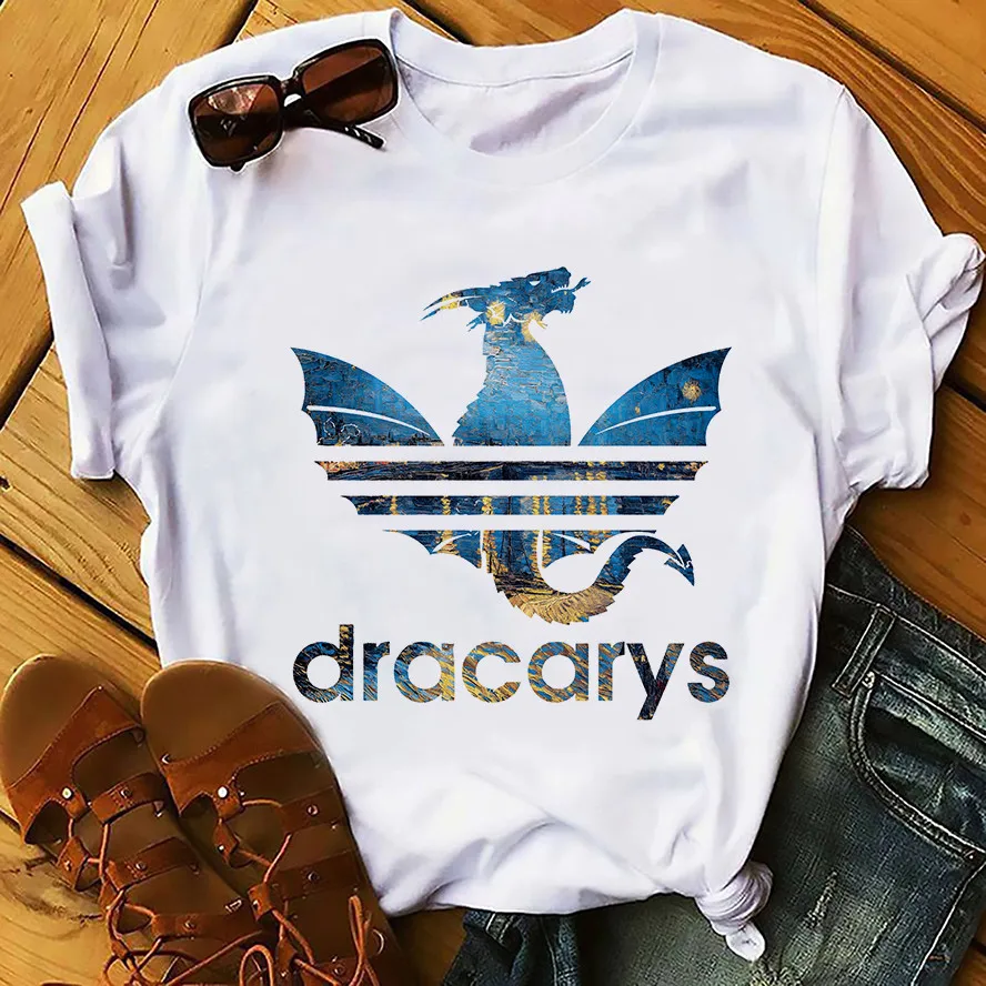 P1000-10 Daenerys Dragon Camiseta Dracarys забавная Футболка мужская летняя новая белая Повседневная футболка унисекс крутая уличная одежда Harajuku футболка - Цвет: P1000-10